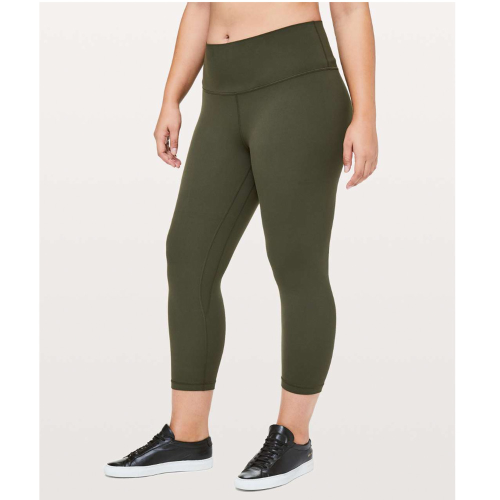 Lululemon Align Crop *21" Dark Olive (First‎ Release) Size 4